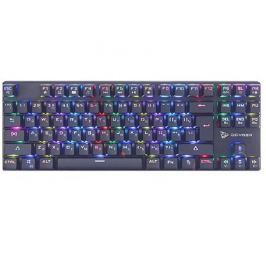 Клавиатура механическая игровая QCYBER DOMINATOR TKL(QC-03-008DV01), короткая, свитчи RED, RGB подсветка, тканевый провод, подключение USB