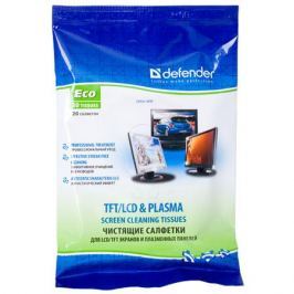 Чистящие салфетки Defender для экр. в мяг. уп (20шт), ECO 30202