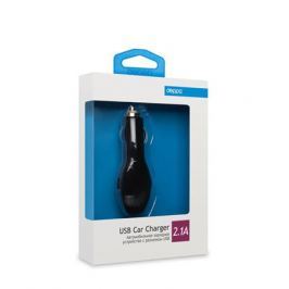Автомобильное зарядное устройство Deppa USB, 2.1А, черная, (22123)