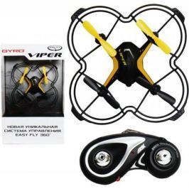 Квадрокоптер на радиоуправлении 1TOY GYRO-Viper черный от 4 лет пластик 2,4GHz 4 канала 12,5х12,5см,