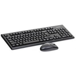 Клавиатура+мышь A4Tech W 3100N, USB (черный), 2.4G обтекаемая форма клавиш