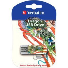 Флешка USB 16Gb Verbatim Mini Tattoo Edition Dragon 049888 USB2.0 белый с рисунком