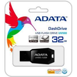 Флешка USB 32Gb A-Data UV100 USB2.0 AUV100-32G-RBK черный