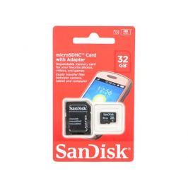MicroSDHC SanDisk 32Gb Class 4 + Адаптер (SDSDQM-032G-B35A)