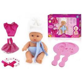 1toy Золотая коллекция игр.наб.с пупсом 18 см,одежка,посудка,кор. Т58749