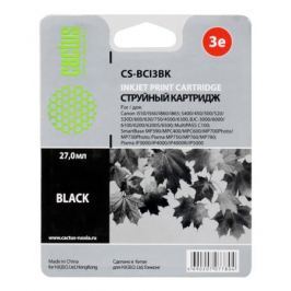 Картридж CACTUS CS-BCI3BK для CANON BJC-3000/ BJC-6000/ BJC-6100/ BJC-6200/ BJC-6200S; S400/ S450; i560/ i560S/ i860/ i865; C100; MP390/ MPC400/ MP70