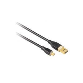 Кабель USB 2.0 A-micro B (m-m) 1.8м позолоченные контакты черный Hama H-78419