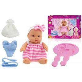 1toy Золотая коллекция игр.наб.с пупсом 18 см,одежка,посудка,кор. Т58750