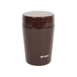 Термоконтейнер для первых или вторых блюд Tiger MCL-A038 Chocolate Brown, 0.38 л (цвет шоколадный, горловина 7 см, конусообразная форма)