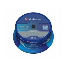 Диски BluRay Verbatim BD-R 25Gb 6x Cake Box Printable 25шт 43743