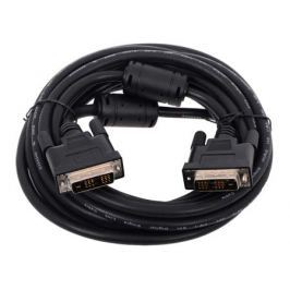 Кабель DVI-D Single Link (19M-19M), 5m, ferrite, black