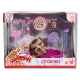 Игровой набор 1toy Питомчики один питомец и набор доктор с кроваткой в виндоу боксе, 4 в асс, 3+