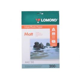 0102033 бумага LOMOND (A4, 200гр, 50л) Photo Матовая , 2 стор.