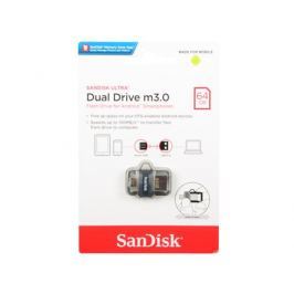 USB флешка SanDisk Ultra Dual 64GB Black (SDDD3-064G-G46) USB 3.0, microUSB