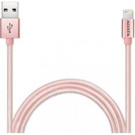 Кабель A-Data Lightning-USB для iPhone iPad iPod 1м розовое золото AMFIAL-100CMK-CRG