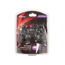 Геймпад RITMIX GP-010PS Black для ПК/PS2-3, USB+PS коннектор, 2 вибромотора, 17 кнопок, кабель 1,5м