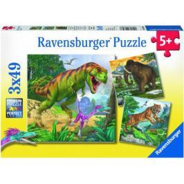 Пазл 3-в-1 147 элементов Ravensburger Первобытные хищники 09358