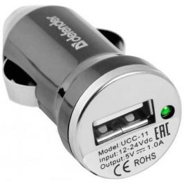 Автомобильное зарядное устройство Defender UCC-11 1A USB черный