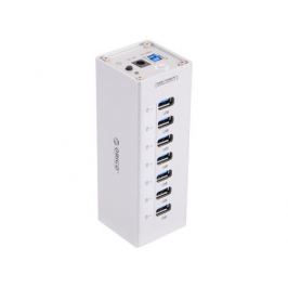 Концентратор USB Orico A3H7 (серебристый) USB 3.0 x 7, адаптер питания