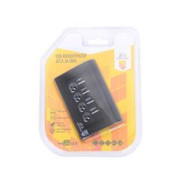 USB-концентратор Jet.A JA-UH14 на 4 порта USB 2.0, с выключателями портов, чёрный