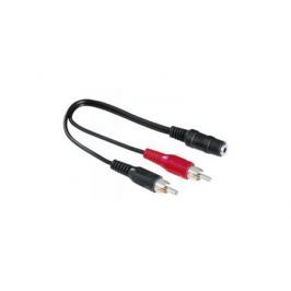 Адаптер Hama 2RCA-Jack 3.5(f) стерео черный 00122375