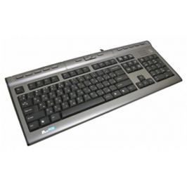 Клавиатура A4Tech KLS-7MUU Slim черный/серый Multimedia USB, A-Shape аудио разъемы USB HUB2.0