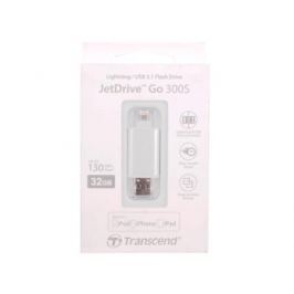 Флешка USB 32Gb Transcend JetDrive Go 300 TS32GJDG300S белый/серебристый