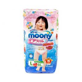 Трусики-подгузники Moony Man для девочек L (9-14 кг) 44 шт.