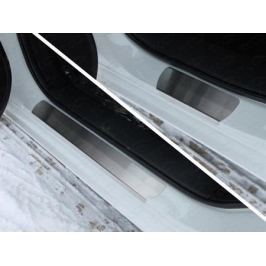 Накладки на пороги (лист шлифованный) ТСС MAZ615-04 для Mazda 6 (2015 - 2017)