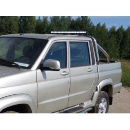 Защита кузова со светодиодной фарой ТСС UAZPIC2016-28 для UAZ Patriot 2014 -