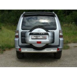 Защита задняя (центральная) 75х42 мм ТСС MITPAJ413-07 для Mitsubishi Pajero IV 2006-