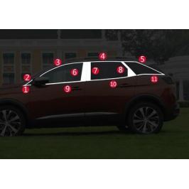 Хромированные молдинги на окна для Peugeot 3008 2017-